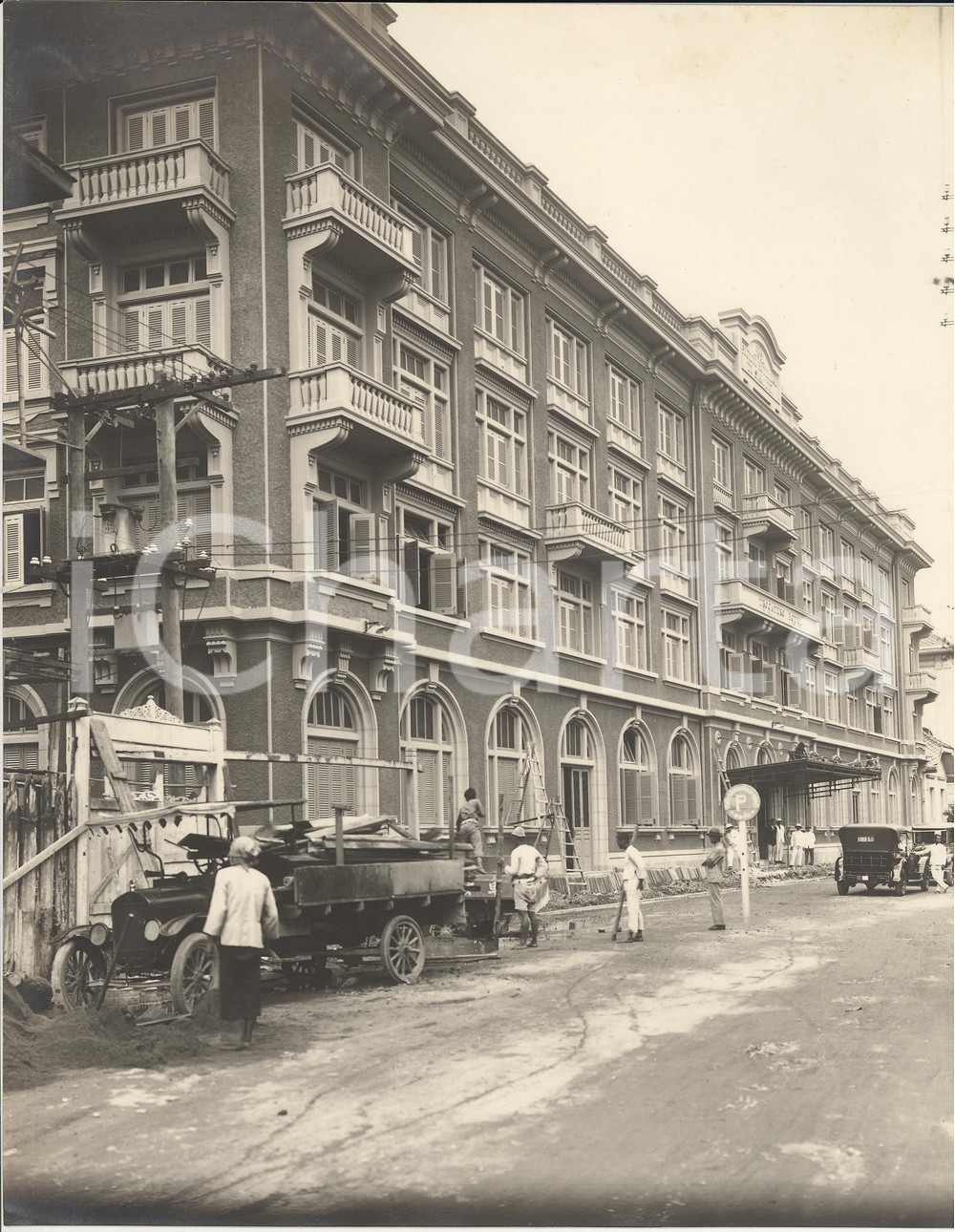 Fotografia d epoca originale 1925 ca BANGKOK Veduta del nuovo TROCADERO HOTEL Foto RARA 23x28  cm 1
