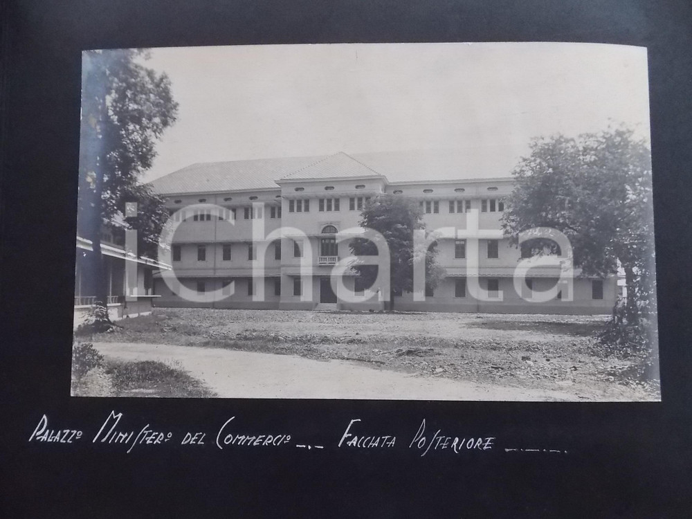 Fotografia d epoca originale 1920 ca BANGKOK Palazzo del Ministero del Commercio  Facciata posteriore Foto 1