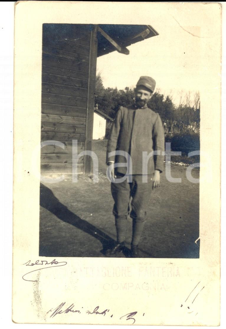 Fotografia d epoca originale 1917 WW1 NETTUNO RM Ritratto di un ufficiale di fanteria Foto cartolina 1