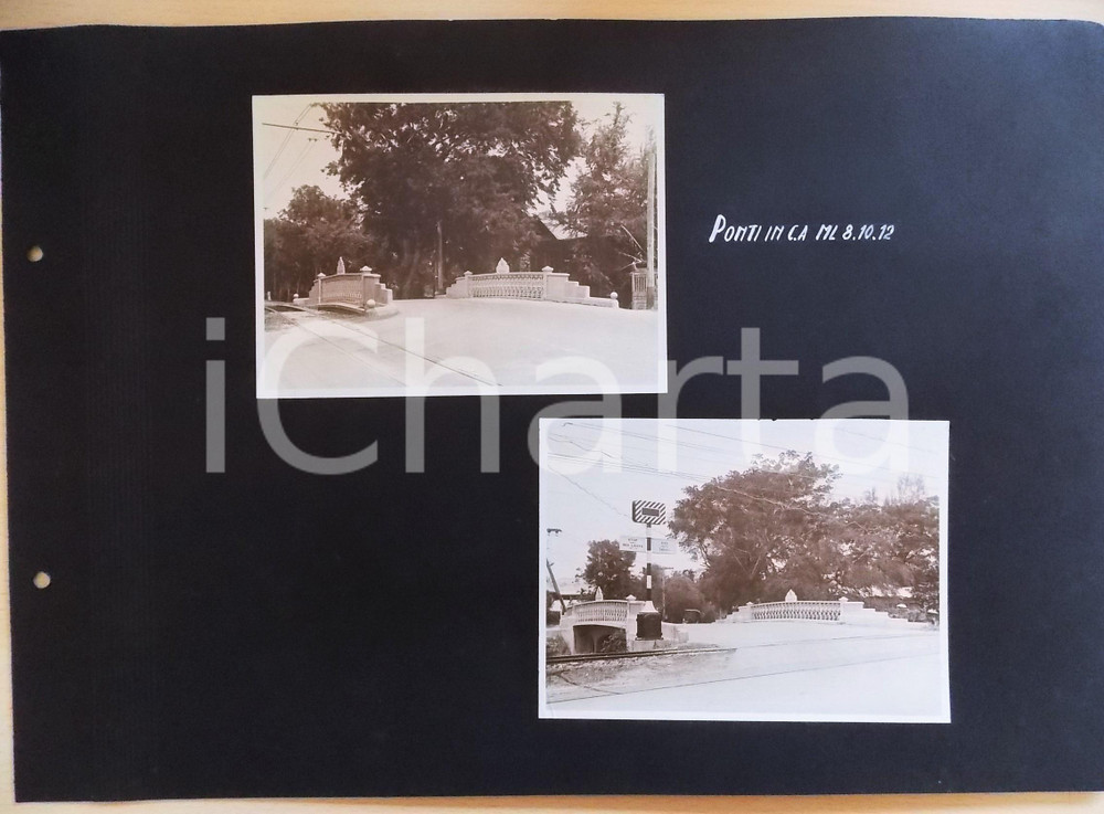 Fotografia d epoca originale 1920 ca BANGKOK THAILANDIA Nuovi ponti in cemento armato  2 Foto RARE 1