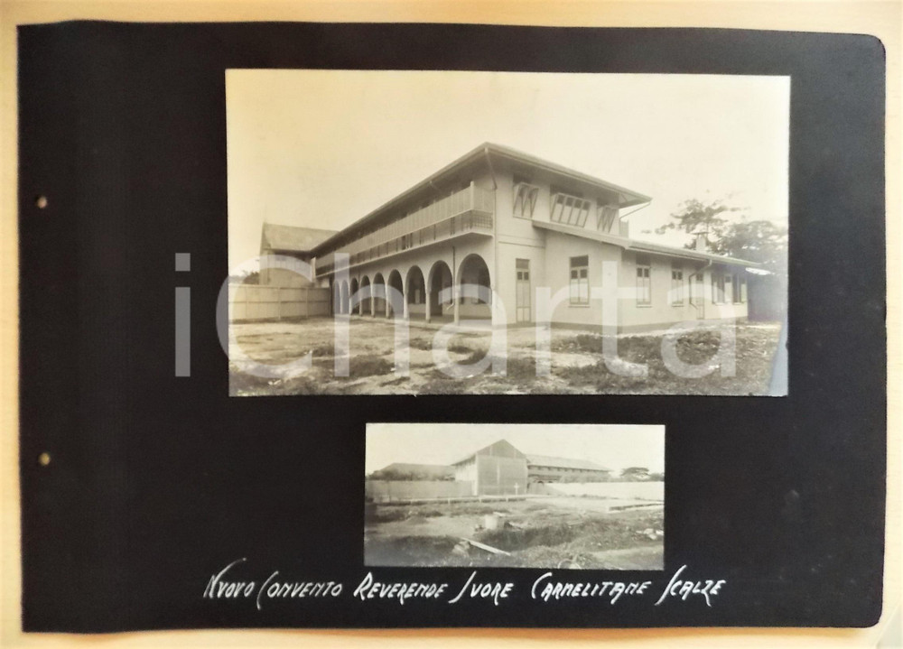 Fotografia d epoca originale 1920 ca BANGKOK Nuovo convento Reverende Suore Carmelitane Scalze 2 Foto RARE 1