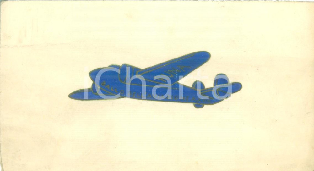 Stampa, bozzetto originale 1935 ca MILANO Ballo dell Aviazione RUNA Bozzetto DISEGNATO A MANO per medaglia 1