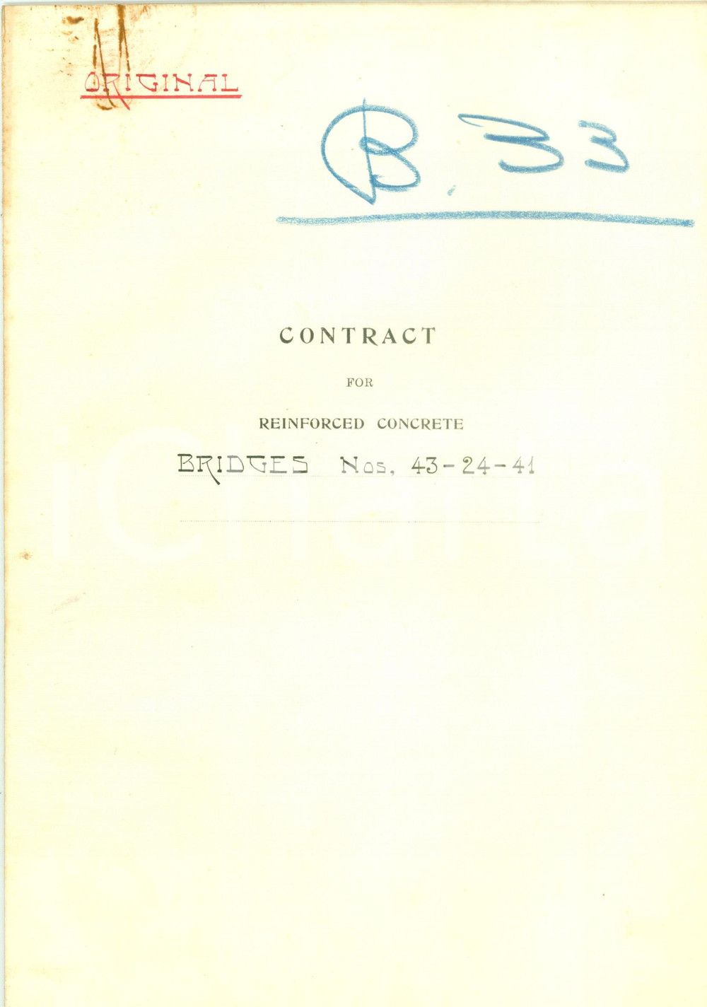 Documento originale, autentico 1926 BANGKOK THAILAND Impresa LAVIZZARI Contratto per rinforzo ponti 1