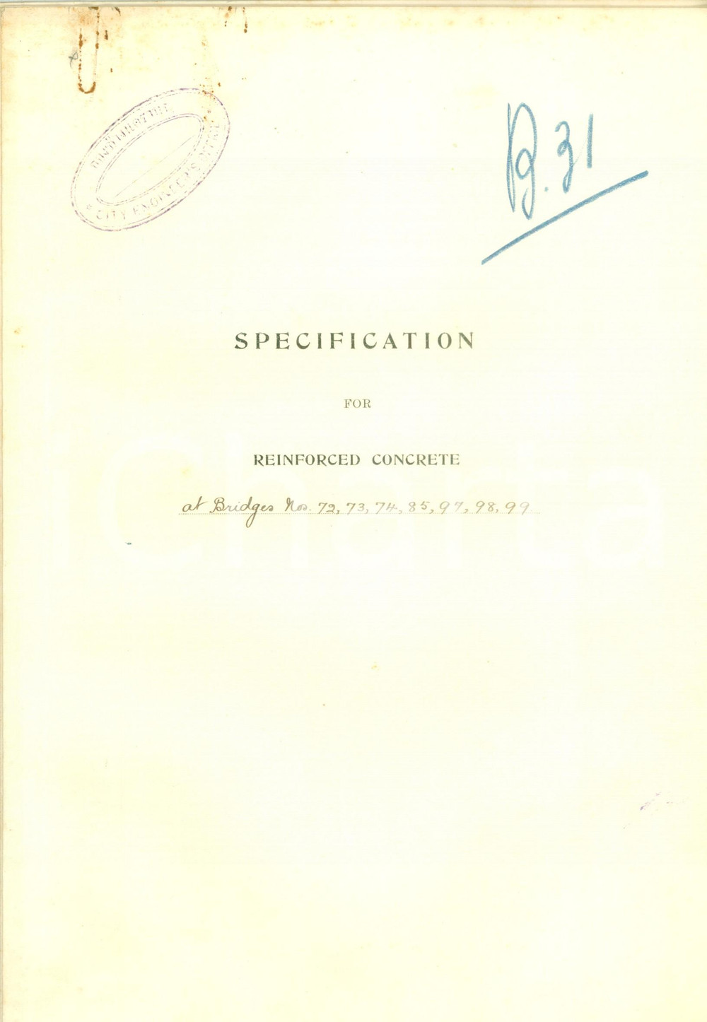 1926 BANGKOK (THAILAND) Impresa LAVIZZARI Contratto per rinforzo di ponti