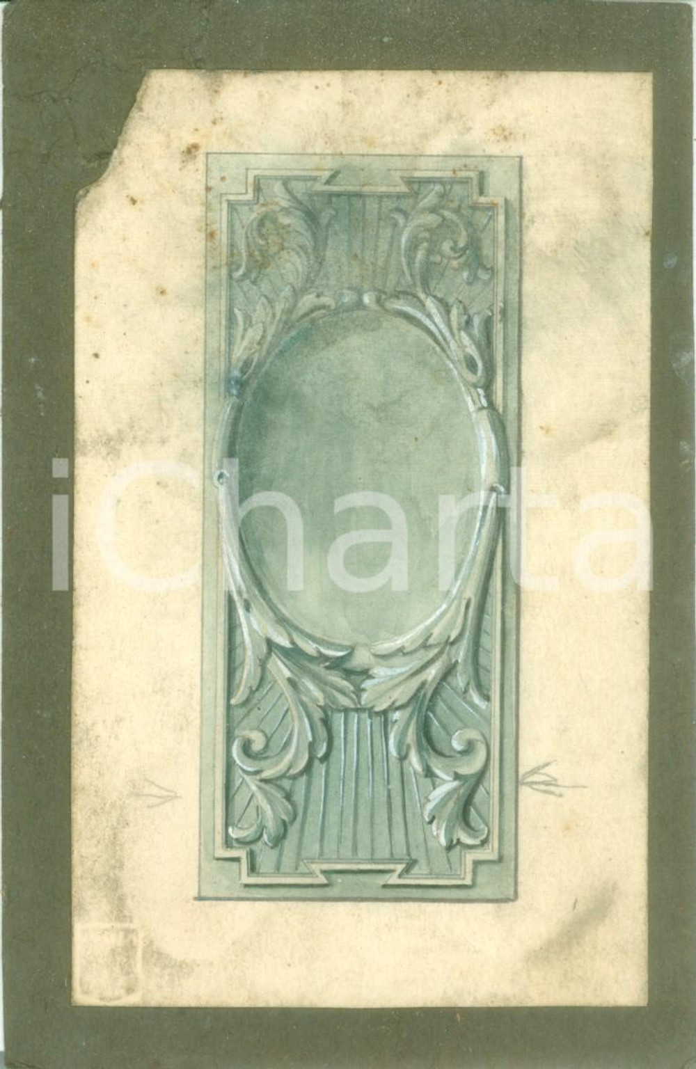 Stampa, bozzetto originale 1935 ca MILANO Bozzetto per santino DISEGNATO A MANO DANNEGGIATO 1