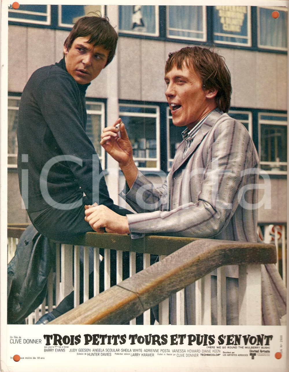 Fotografia d epoca originale 1968 HERE WE GO ROUND THE MULBERRY BUSH Movie by Clive DONNER Manifestino 1