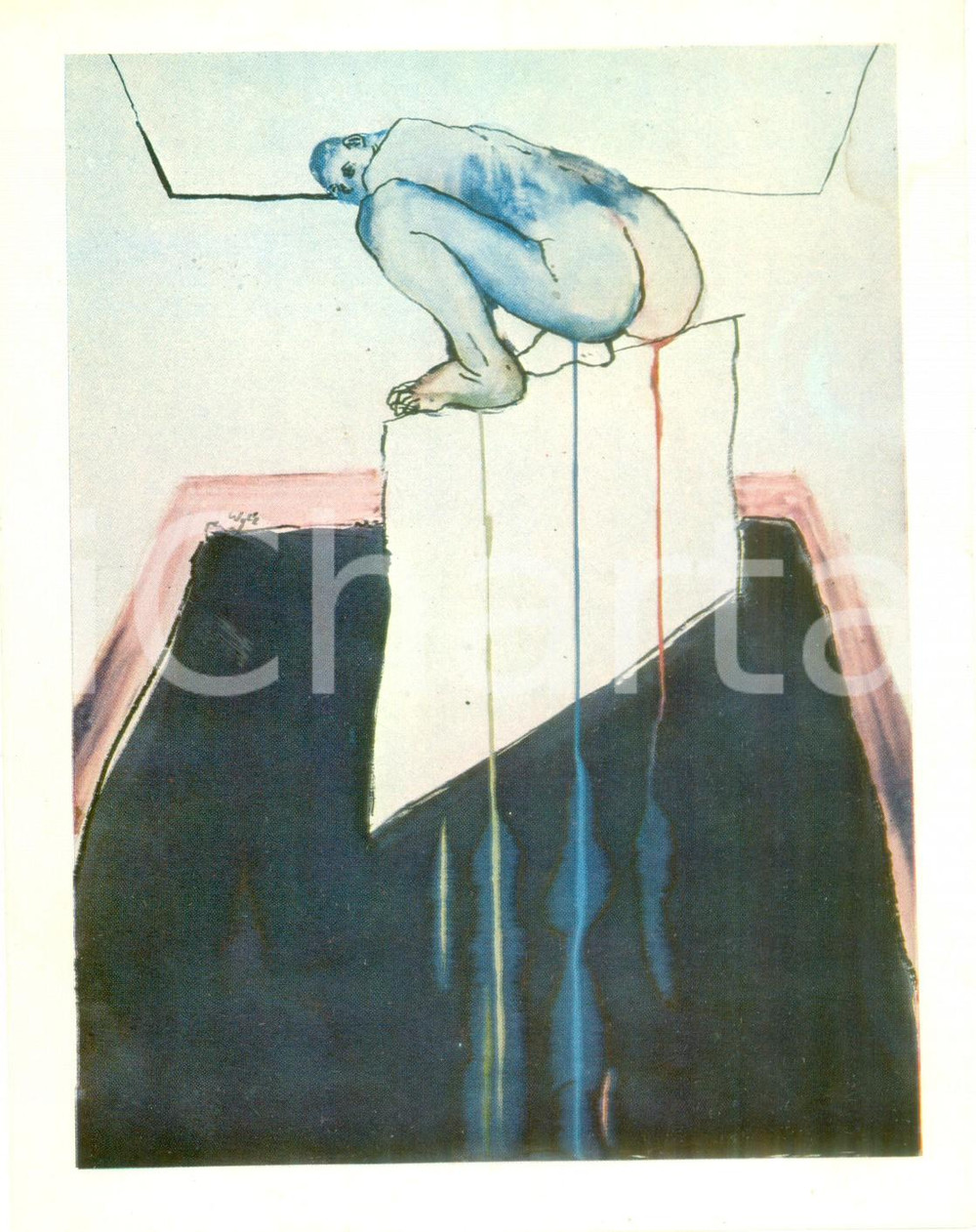 Materiale pubblicitario d’epoca 1974 AMSTERDAM Mostra di James WYLIE alla Galleria Vincenzo BITETTI  Pieghevole 1