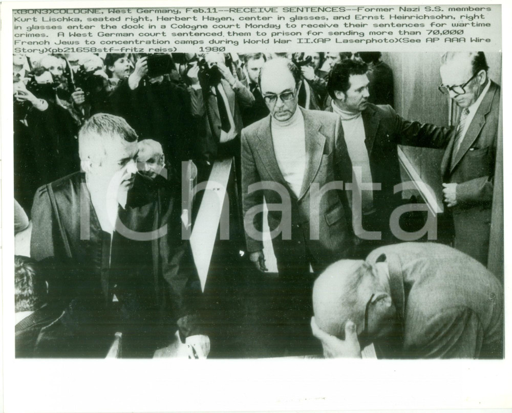 Fotografia d epoca originale 1980 KOLN Kurt LISCHKA Herbert HAGEN Ernst HEINRICHSOHN condannati Fotografia 1