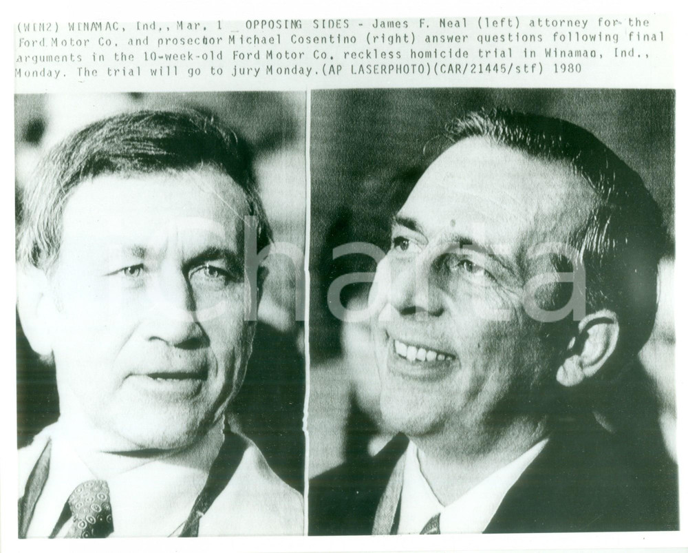 Fotografia d epoca originale 1980 WINAMAC USA James M. NEAL Michael COSENTINO Fotografia 1