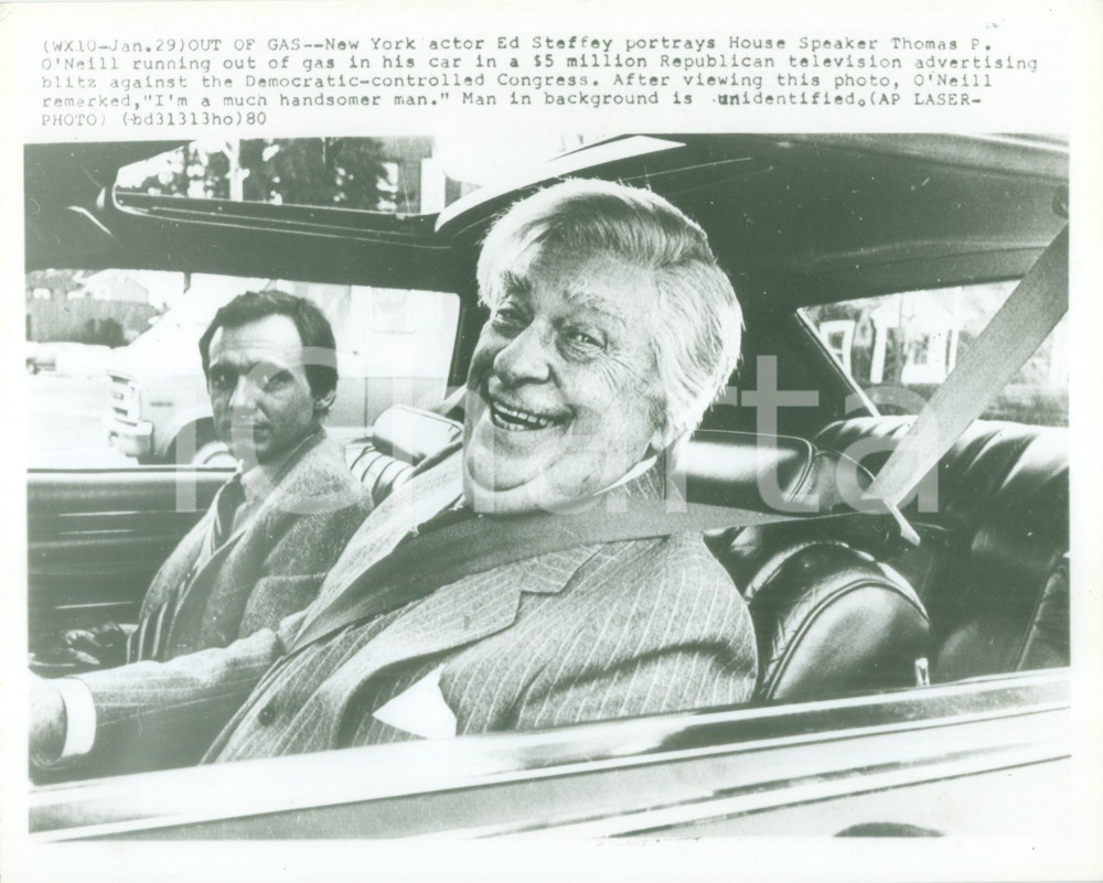 Fotografia d epoca originale 1980 NEW YORK Attore Ed STEFFEY impersona Thomas O NEILL in pubblicitÃ  Foto 1