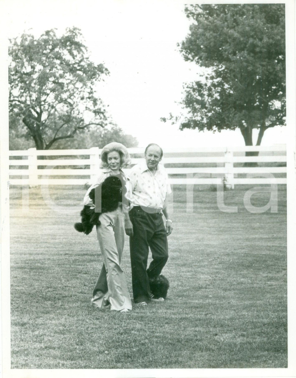 Fotografia d epoca originale 1977 BELMONT USA Wayne HAYS membro del Congresso nella sua fattoria Fotografia 1