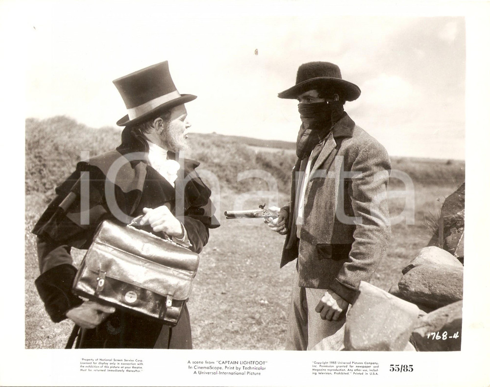 Fotografia d epoca originale 1955 CAPTAIN LIGHTFOOT Rock HUDSON bandito deruba ricco Regia Douglas SIRK Foto 1