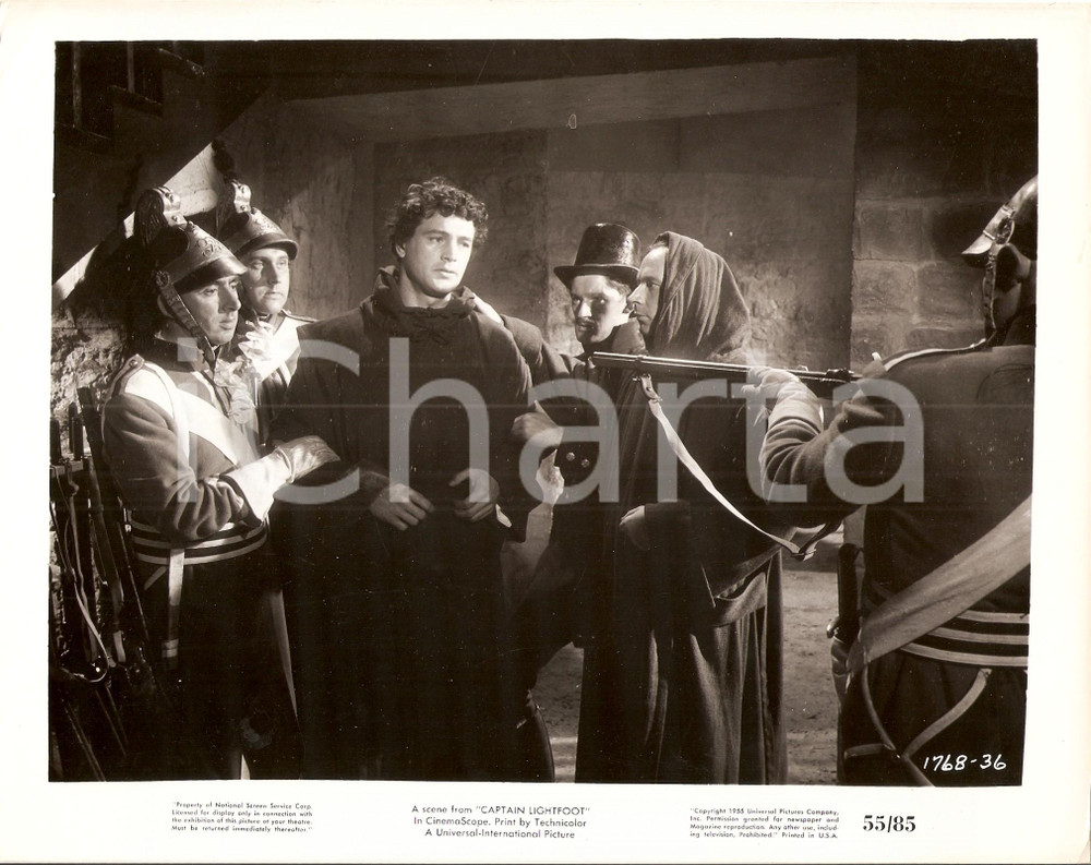 Fotografia d epoca originale 1955 CAPTAIN LIGHTFOOT Rock HUDSON ostaggio della milizia Douglas SIRK Foto 1