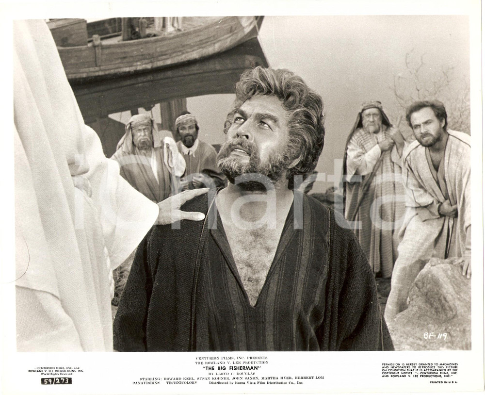 Fotografia d epoca originale 1959 BIG FISHERMAN Howard KEEL Ritratto Regia Frank BORZAGE Foto 25 x 20 cm 1