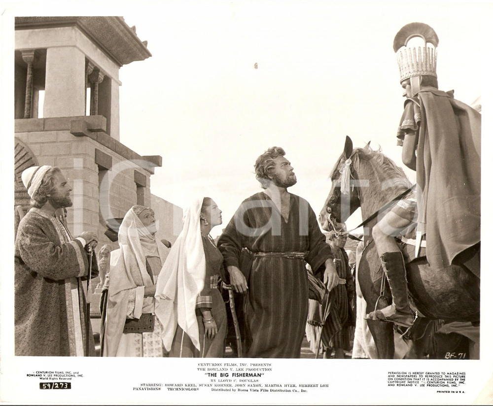 Fotografia d epoca originale 1959 BIG FISHERMAN Howard KEEL parla con soldato romano Regia Frank BORZAGE Foto 1
