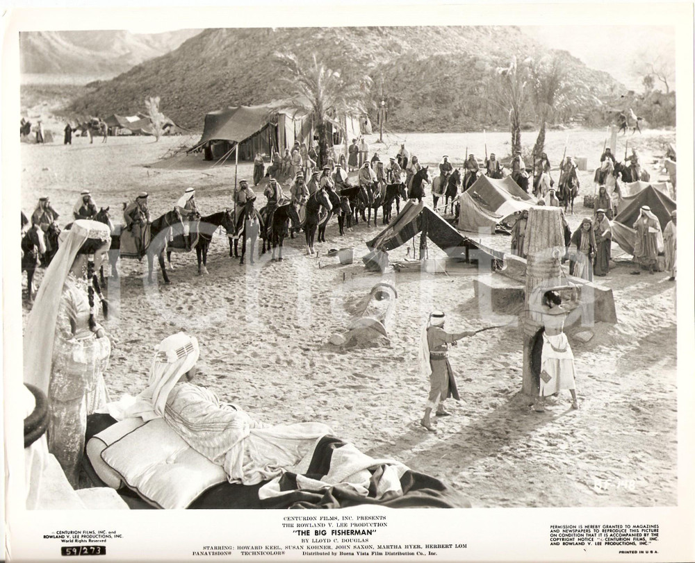 Fotografia d epoca originale 1959 BIG FISHERMAN Schiavo frustato alla colonna Regia Frank BORZAGE Foto 1