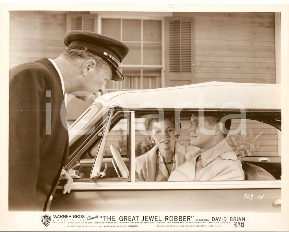 Fotografia d epoca originale 1950 GREAT JEWEL ROBBER David BRIAN Perdita CHANDLER in auto Peter GODFREY Foto 1