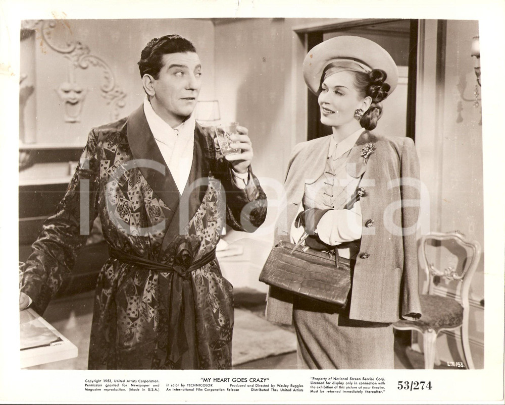 Fotografia d epoca originale 1946 LONDON TOWN Syd FIELD in vestaglia Greta GYNT Regia di Wesley RUGGLES Foto 1