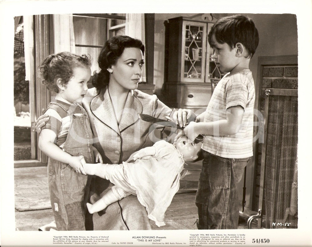 Fotografia d epoca originale 1954 THIS IS MY LOVE Linda DARNELL Bambola in porcellana Stuart HEISLER Foto 1