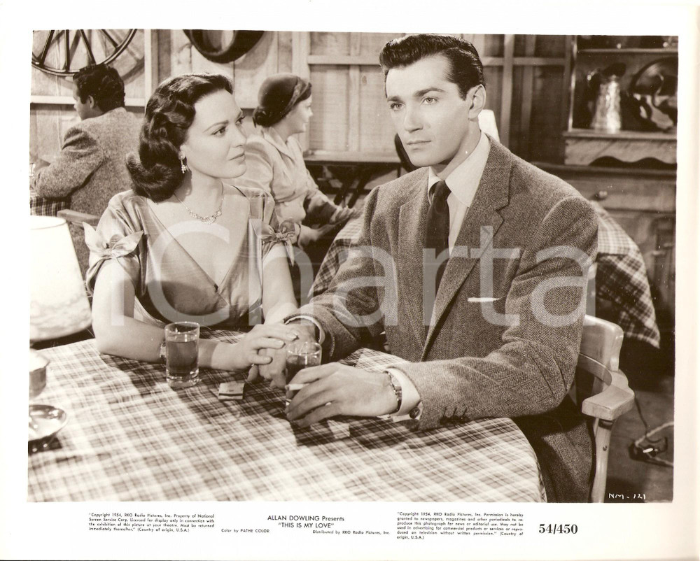 Fotografia d epoca originale 1954 THIS IS MY LOVE Linda DARNELL Rick JASON fuma sigaretta Stuart HEISLER Foto 1