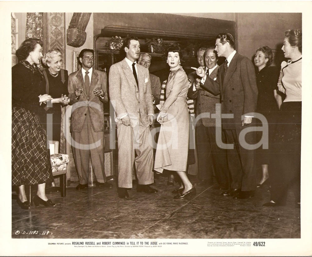 Fotografia d epoca originale 1949 TELL IT TO THE JUDGE Robert CUMMINGS Rosalind RUSSELL Gig YOUNG Ballo Foto 1