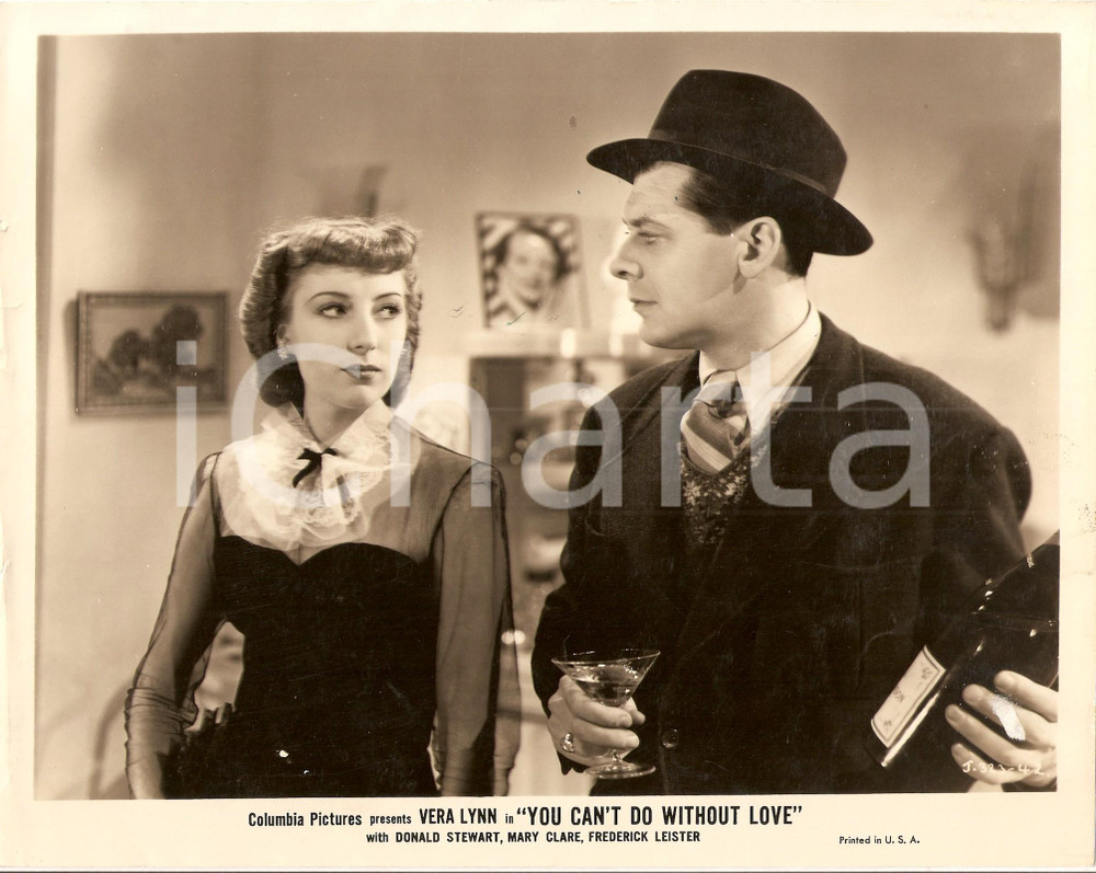 Fotografia d epoca originale 1944 ONE EXCITING NIGHT Vera LYNN Donald STEWART bene vino Walter FORDE Foto 1