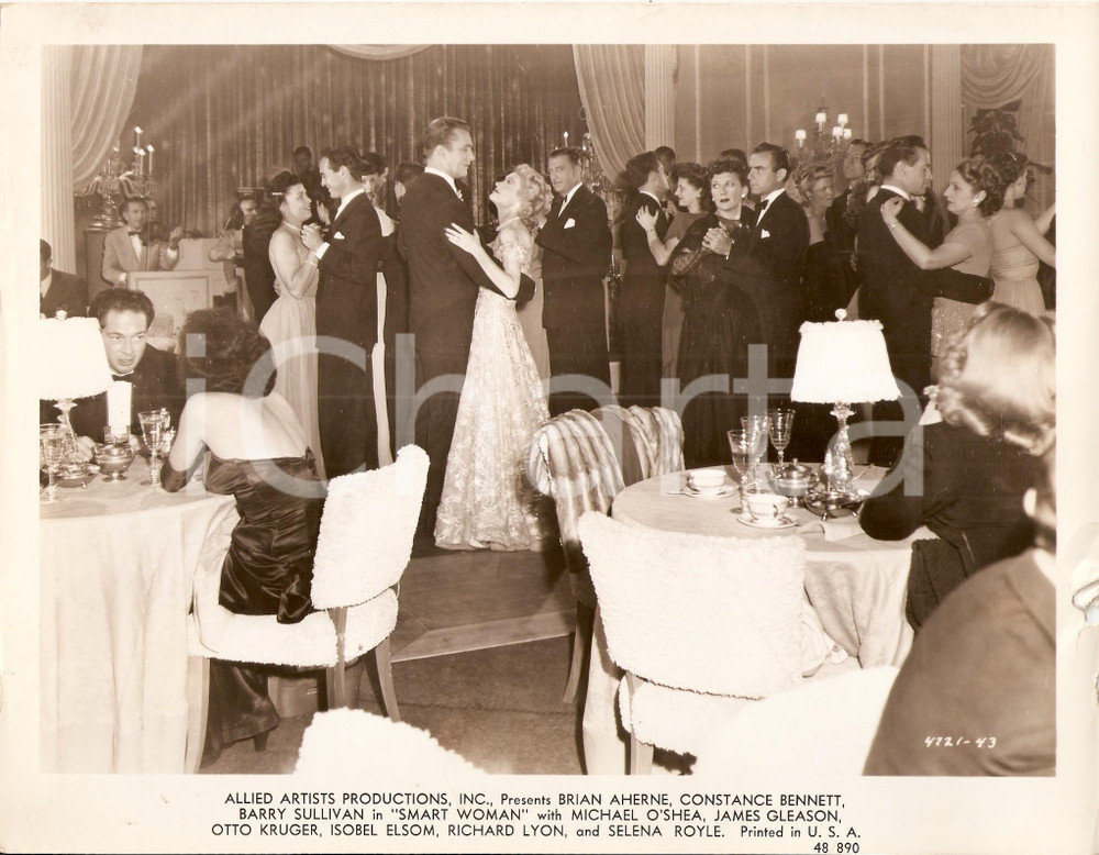 Fotografia d epoca originale 1948 SMART WOMAN Constance BENNETT Brian AHERNE ballano Edward A. BLATT Foto 1