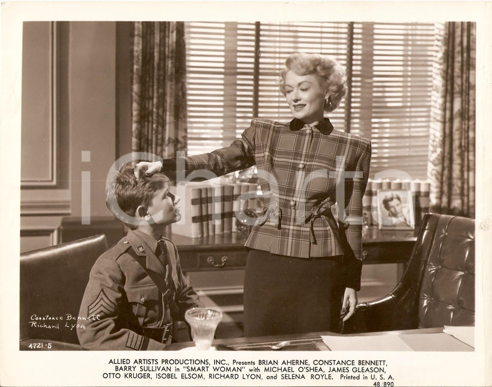 Fotografia d epoca originale 1948 SMART WOMAN Constance BENNETT con bambino Regia Edward A. BLATT Foto 1