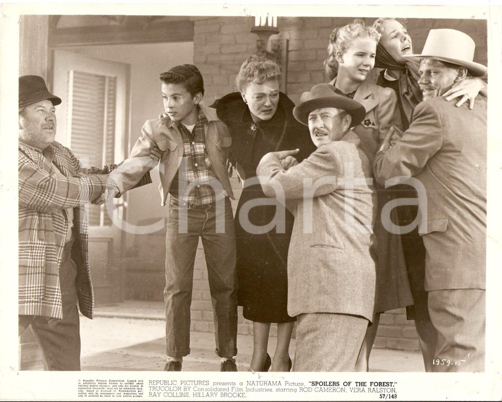 Fotografia d epoca originale 1957 SPOILERS OF THE FOREST Carl BENTON REID Edgar BUCHANAN Pat CASEY Foto 1