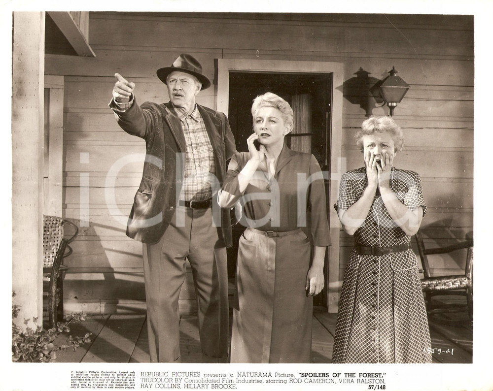 Fotografia d epoca originale 1957 SPOILERS OF THE FOREST Carl BENTON REID Vera RALSTON Pat CASEY Foto 1