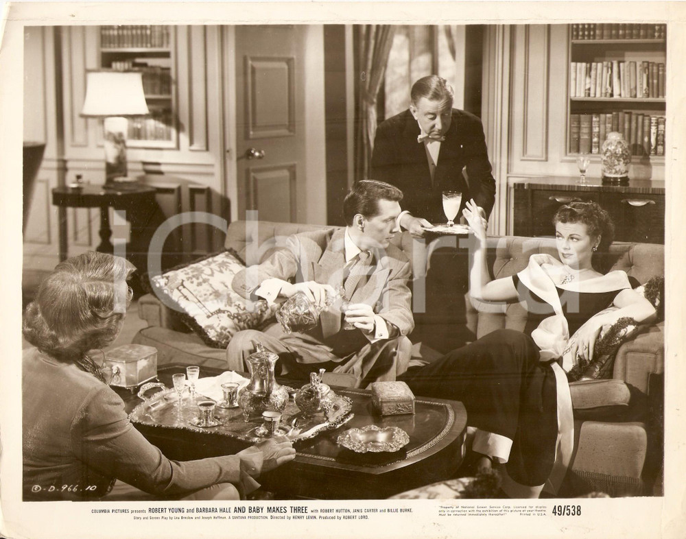 Fotografia d epoca originale 1949 AND BABY MAKES THREE Robert HUTTON Melville COOPER Barbara HALE Foto 1