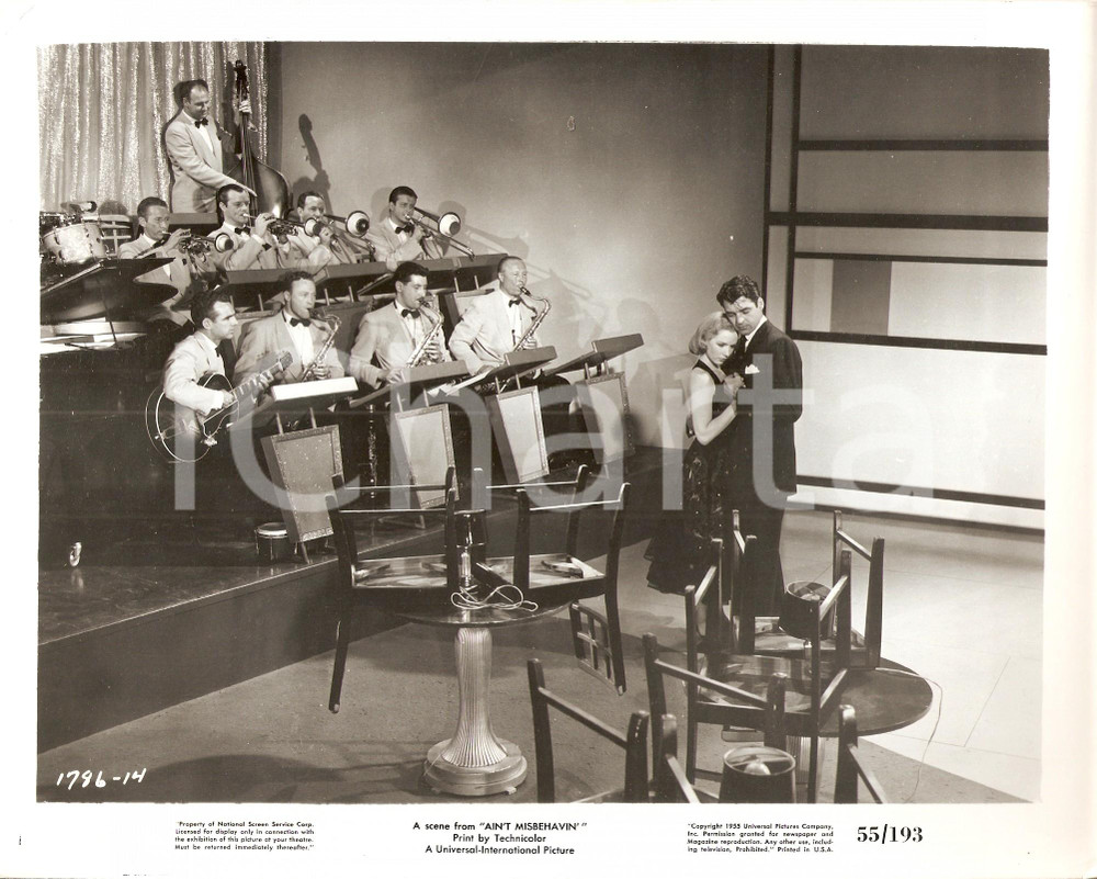 Fotografia d epoca originale 1955 AIN T MISBEHAVIN Piper LAURIE Rory CALHOUN ballano in una dancehall Foto 1