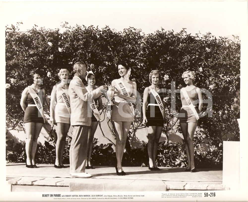 Fotografia d epoca originale 1950 BEAUTY ON PARADE Premiazione di MISS SHORE HARBOR Fotografia 25 x 20 cm 1