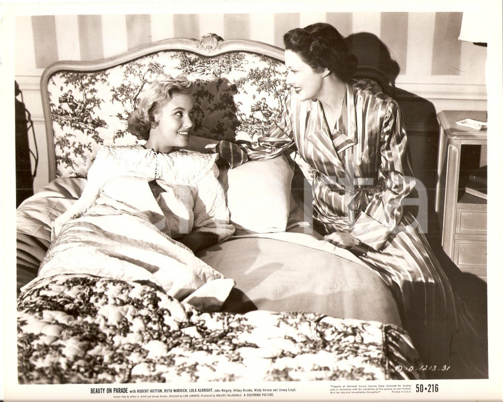 Fotografia d epoca originale 1950 BEAUTY ON PARADE Risveglio per Lola ALBRIGHT Ruth WARRICK Foto 25x20 cm 1