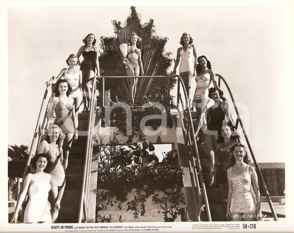 Fotografia d epoca originale 1950 BEAUTY ON PARADE Parata delle MISS nel film di Lew LANDERS Foto 25x20 cm 1