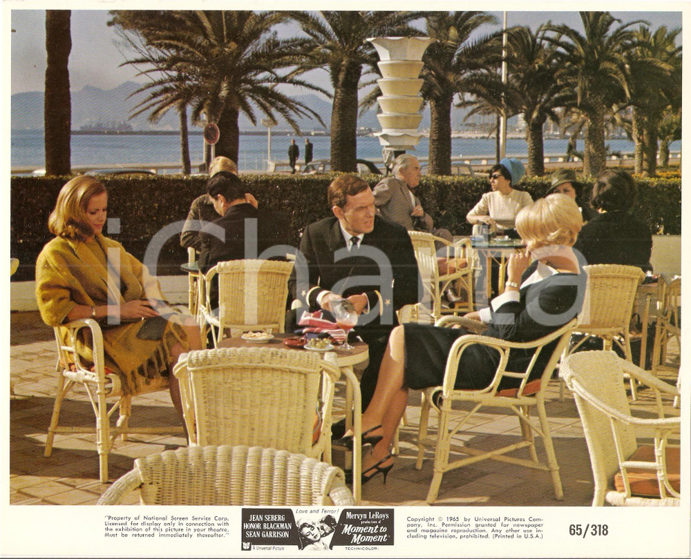 Fotografia d epoca originale 1965 MOMENT TO MOMENT Honor BLACKMAN Jean SEBERG Sean HARRISON al bar Foto 1