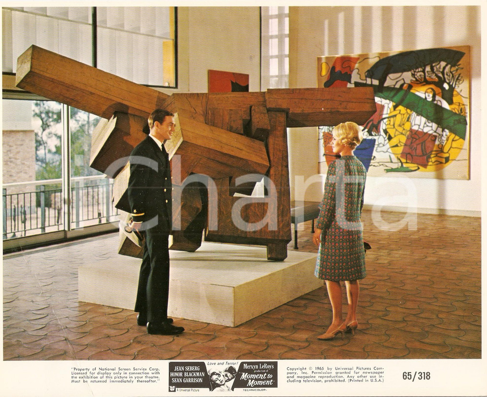 Fotografia d epoca originale 1965 MOMENT TO MOMENT Sean GARRISON Jean SEBERG al Museo d Arte Moderna Foto 1