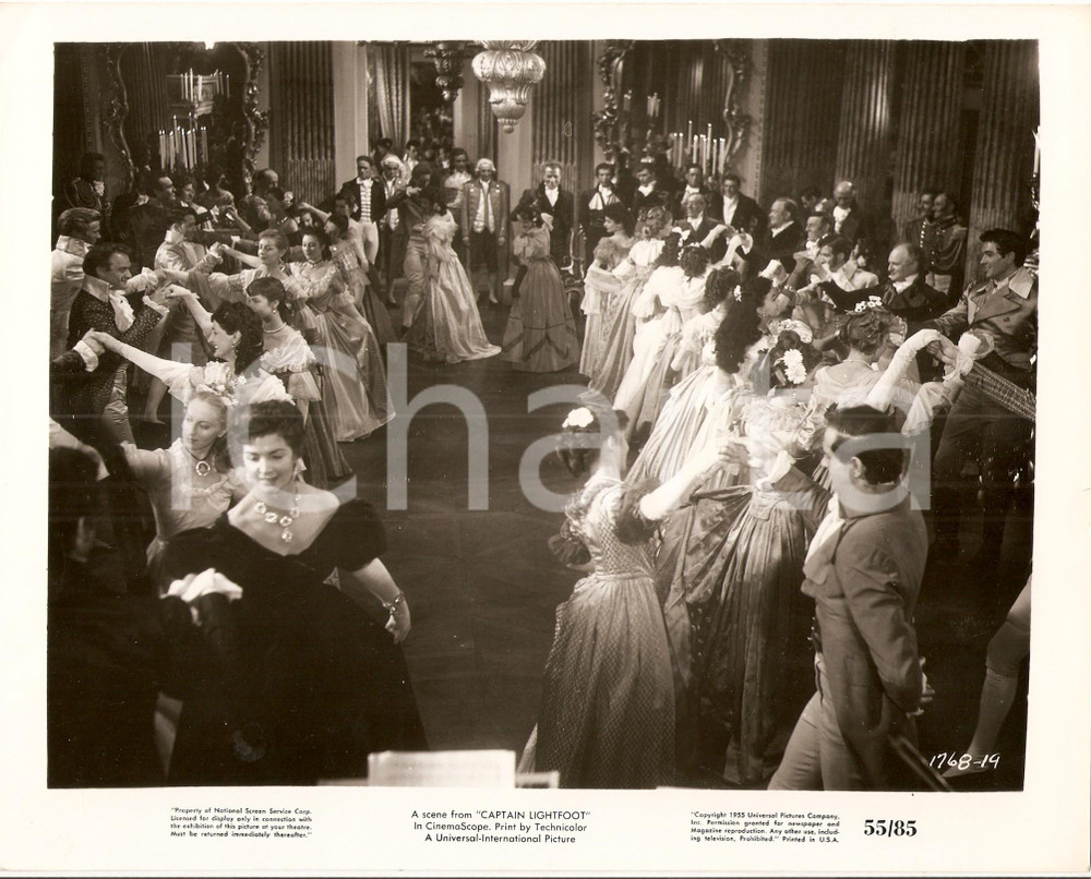Fotografia d epoca originale 1955 CAPTAIN LIGHTFOOT Dame e cavalieri al ballo Regia Douglas SIRK Foto 1