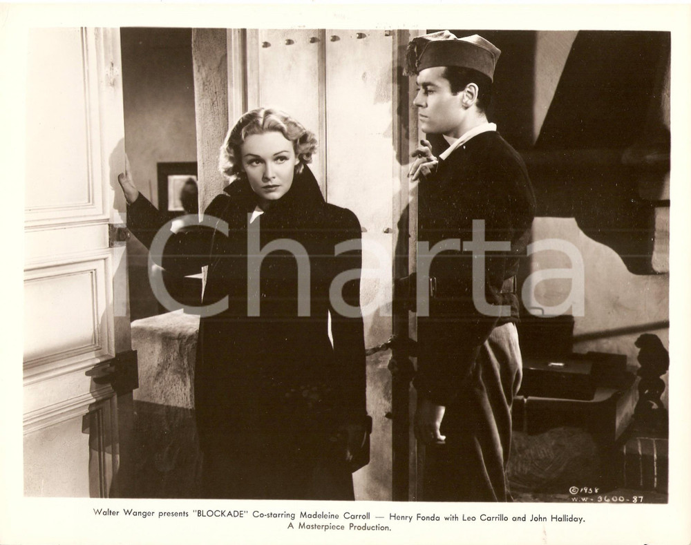 Fotografia d epoca originale 1938 BLOCKADE Madeleine CARROLL Henry FONDA Regia William DIETERLE Foto 1