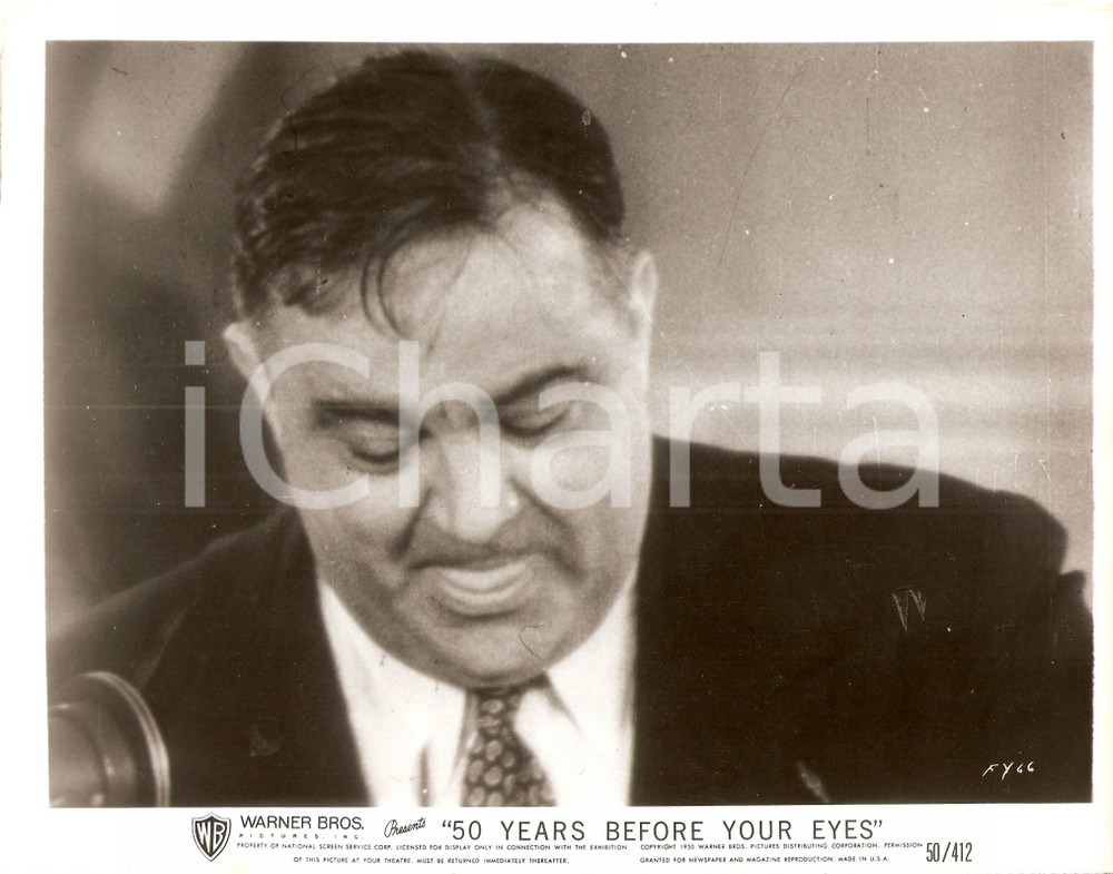 Fotografia d epoca originale 1950 50 YEARS BEFORE YOUR EYES Fiorello LA GUARDIA Regia Robert YOUNGSON Foto 1