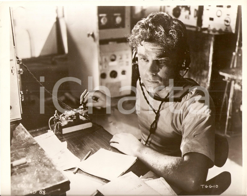 Fotografia d epoca originale 1957 BATTLE HELL Telegrafista Regia di Michael ANDERSON Foto 25 x 20 cm 1