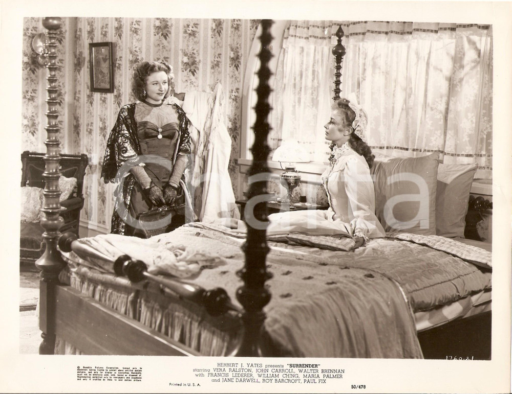 Fotografia d epoca originale 1950 SURRENDER Maria PALMER Vera RALSTON Regia Allan DWAN Foto 25 x 20 cm 1