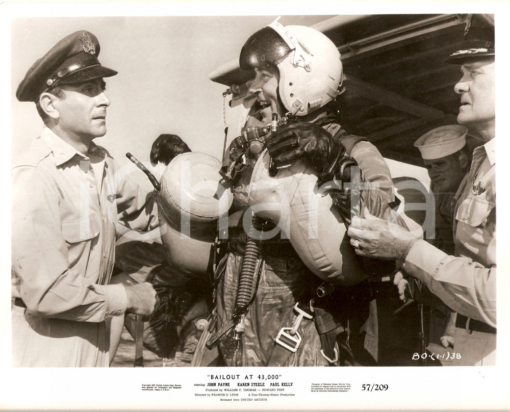Fotografia d epoca originale 1957 BAILOUT AT 43000 John PAYNE Paul KELLY Steven RICH Francis D. LYON Foto 1