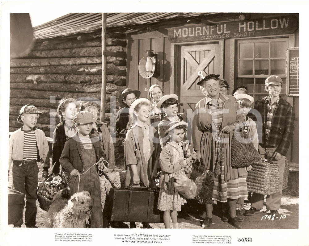 Fotografia d epoca originale 1956 KETTLES IN THE OZARKS Marjorie MAIN con orfani Regia Charles LAMONT Foto 1