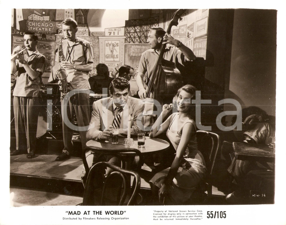 Fotografia d epoca originale 1955 MAD AT THE WORLD Keefe BRASSELLE Karen SHARPE Jazz band Harry ESSEX Foto 1