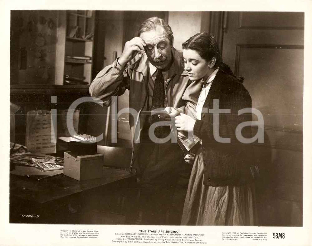 Fotografia d epoca originale 1953 STARS ARE SINGING Anna Maria ALBERGHETTI Schedario Regia Norman TAUROG Foto 1