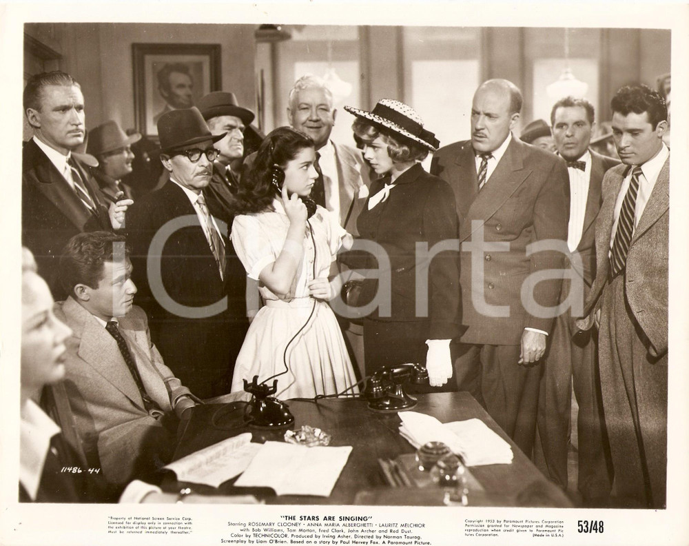 Fotografia d epoca originale 1953 STARS ARE SINGING Don WILSON Anna Maria ALBERGHETTI al telefono Foto 1