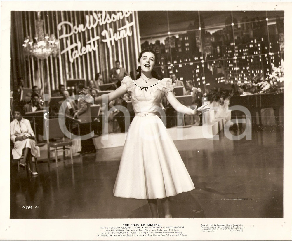 Fotografia d epoca originale 1953 STARS ARE SINGING Anna Maria ALBERGHETTI al DON WILSON S Talent Hunt Foto 1