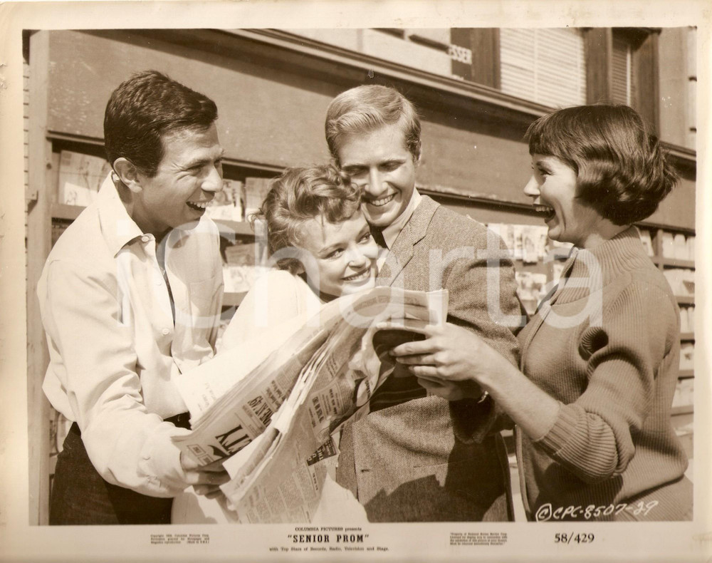 Fotografia d epoca originale 1958 SENIOR PROM  Barbara BOSTOCK Paul HAMPTON James KOMACK Jill COREY Foto 1