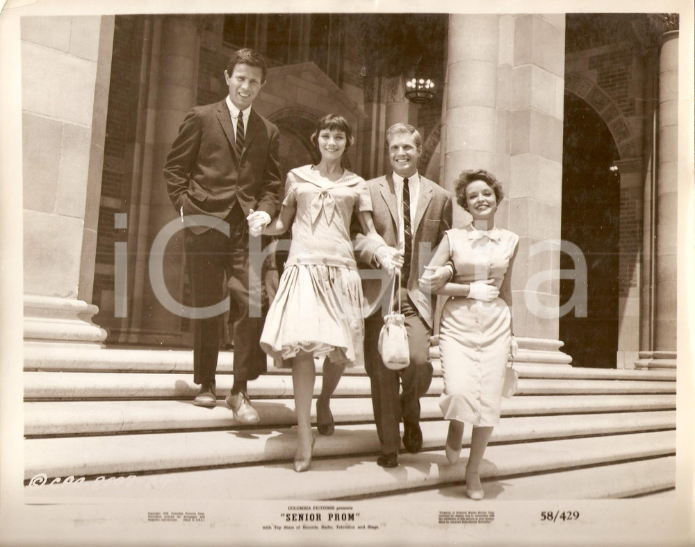 Fotografia d epoca originale 1958 SENIOR PROM Paul HAMPTON James KOMACK Jill COREY Barbara BOSTOCK Foto 1